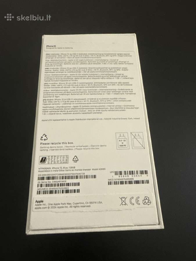 iPhone 15 blue 128 - nuotraukos Nr. 4
