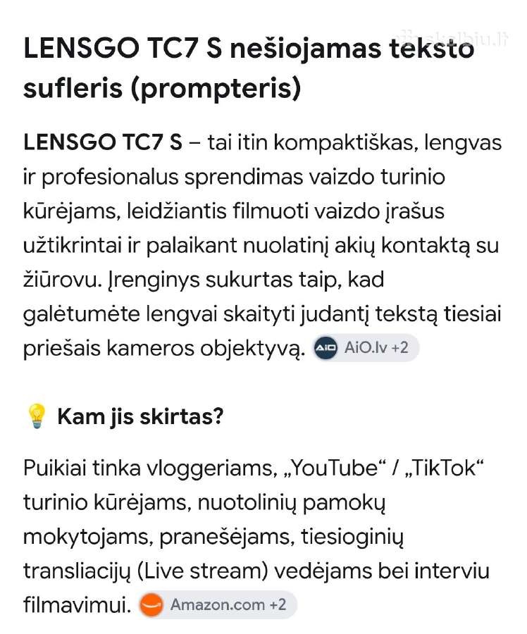 Lensgo tc7 s nešiojamas sufleris(teleprompter) - nuotraukos Nr. 7
