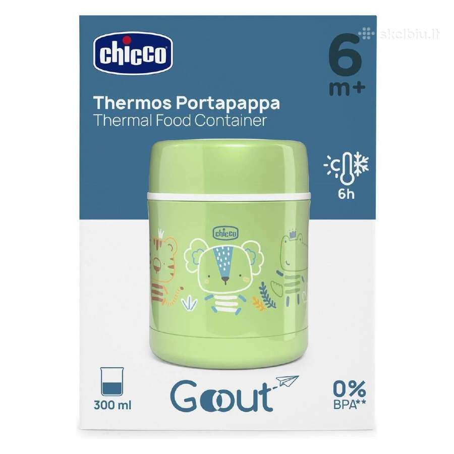 Chicco Go Out maisto termosas, 300 ml, žalias - nuotraukos Nr. 2
