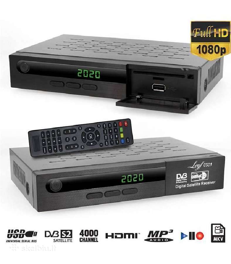 Leyf 0301 palydovinis TV imtuvas, Full HD Dvb-s2 - nuotraukos Nr. 2