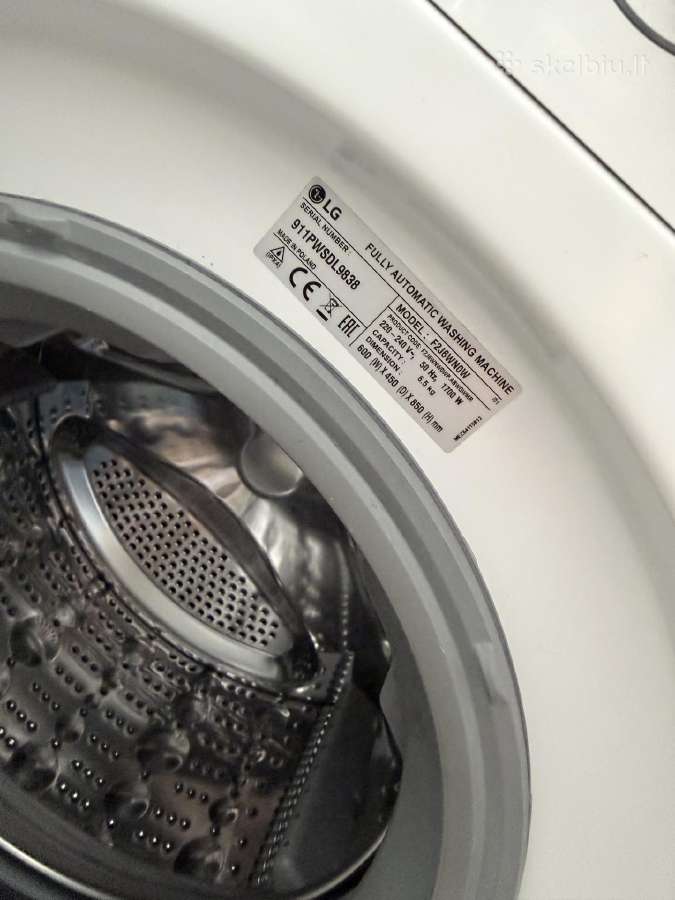 LG F2j6wn0w skalbimo mašina 6,5 kg – Direct Drive - nuotraukos Nr. 5
