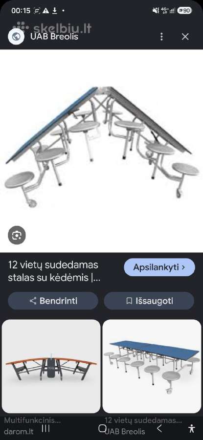 Nauji, nenaudoti mobilūs sulankstomi stalai - nuotraukos Nr. 3