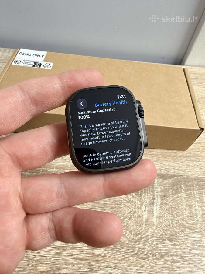 Apple Watch Ultra 3 Titanium Black (bat. 100%) - nuotraukos Nr. 10