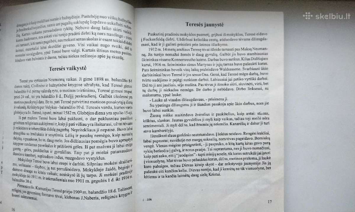 J. Burkus. Teresė Neumannaitė. 1993 m. leid. - nuotraukos Nr. 6