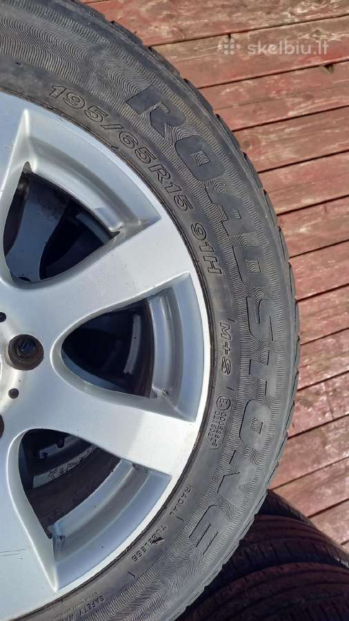Ratlankiai su M+s padangomis 195/65 R15 - nuotraukos Nr. 4