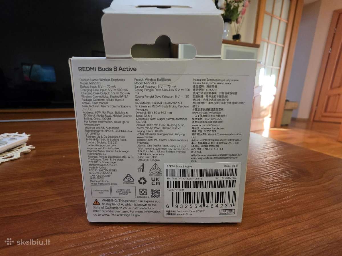 Ausinės Redmi Buds 8 Active - nuotraukos Nr. 13