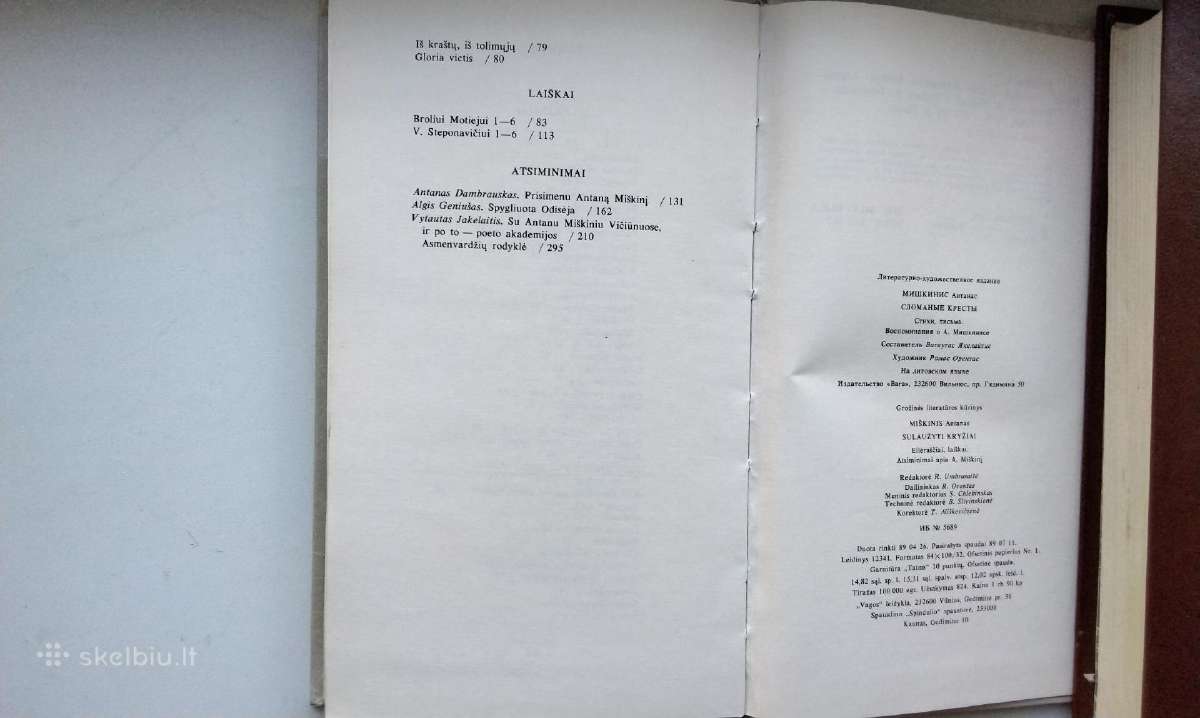 A. Miškinis. Sulaužyti kryžiai. 1989 m. leid. - nuotraukos Nr. 8