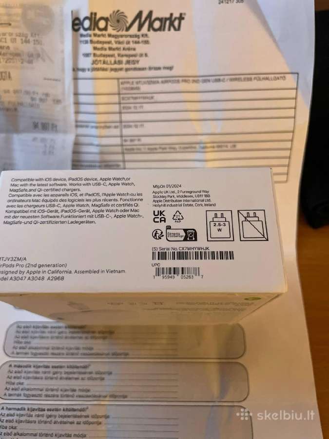 Nauji Airpods Pro 2 su čekiu - nuotraukos Nr. 2