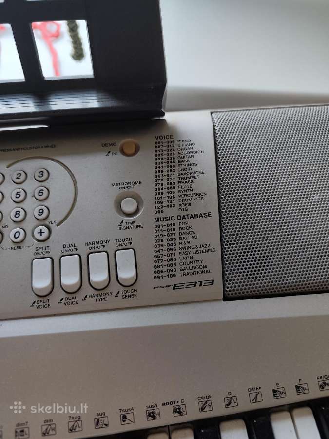 Yamaha psr-e313 sintezatorius - nuotraukos Nr. 3