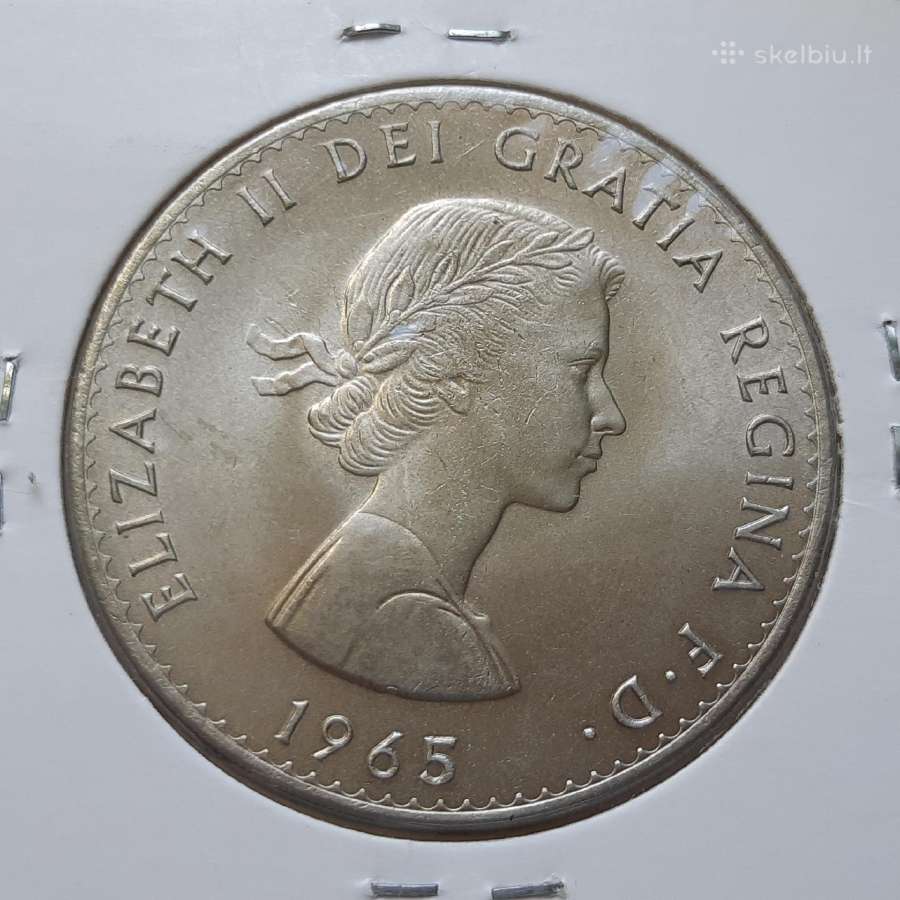 Didžioji Britanija 1 krona Čerčilis 1965 - nuotraukos Nr. 2