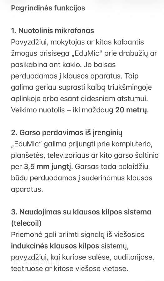 Edumic – belaidis nuotolinis mikrofonas. Naujas! - nuotraukos Nr. 9