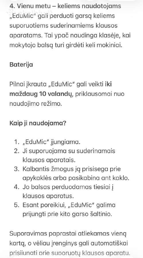 Edumic – belaidis nuotolinis mikrofonas. Naujas! - nuotraukos Nr. 10