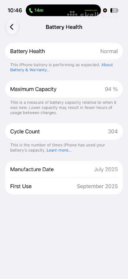 iPhone 17 Pro 256gb Cosmic Orange 94% baterija - nuotraukos Nr. 3