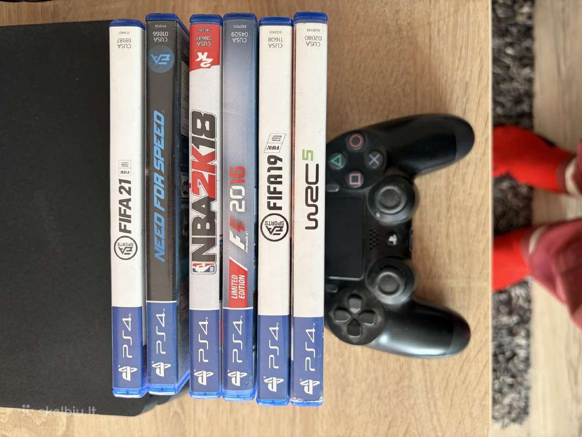 Ps4 slim 500gb 2 pultai 6 žaidimai! - nuotraukos Nr. 2