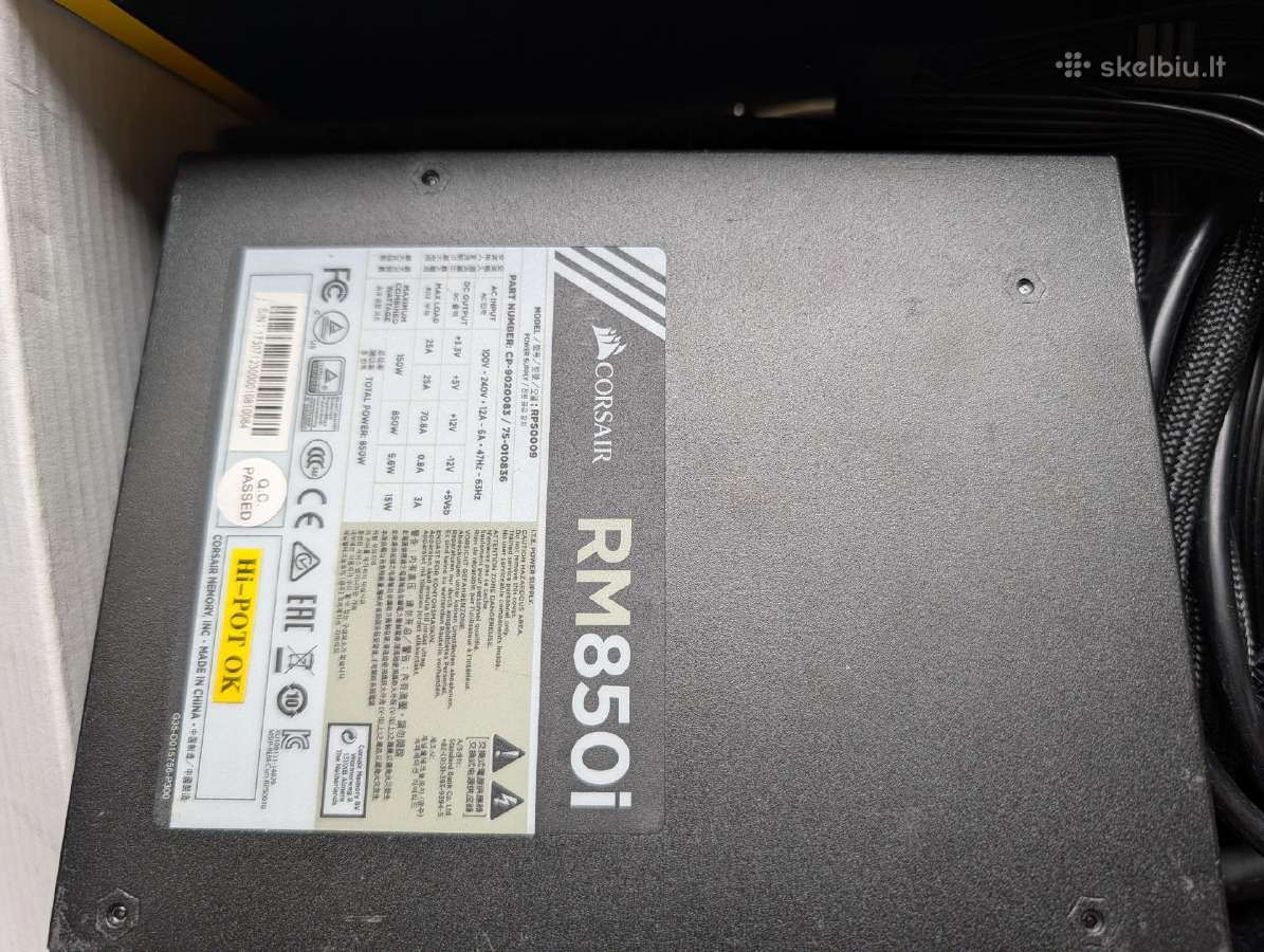 Corsair Rm850i 850 W maitinimo blokas - nuotraukos Nr. 6
