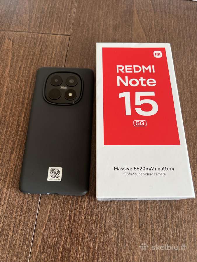 Redmi Note 15 5G 8/256 GB Black – kaip naujas - nuotraukos Nr. 3
