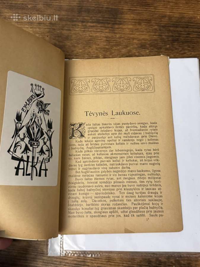 Tėvynės laukuose 1909 m. Antikvarinė knyga - nuotraukos Nr. 3