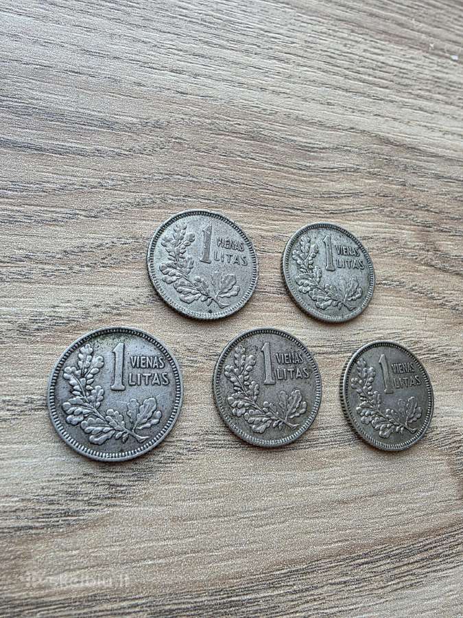 1925 metų smetoniški 1 litai Sidabras - nuotraukos Nr. 2