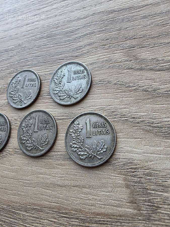 1925 metų smetoniški 1 litai Sidabras - nuotraukos Nr. 3