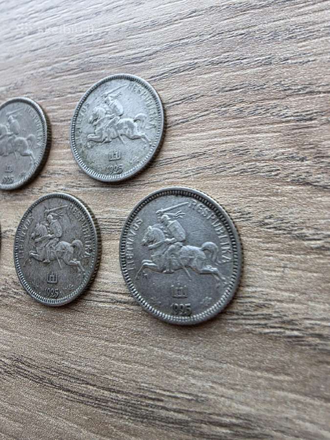 1925 metų smetoniški 1 litai Sidabras - nuotraukos Nr. 6