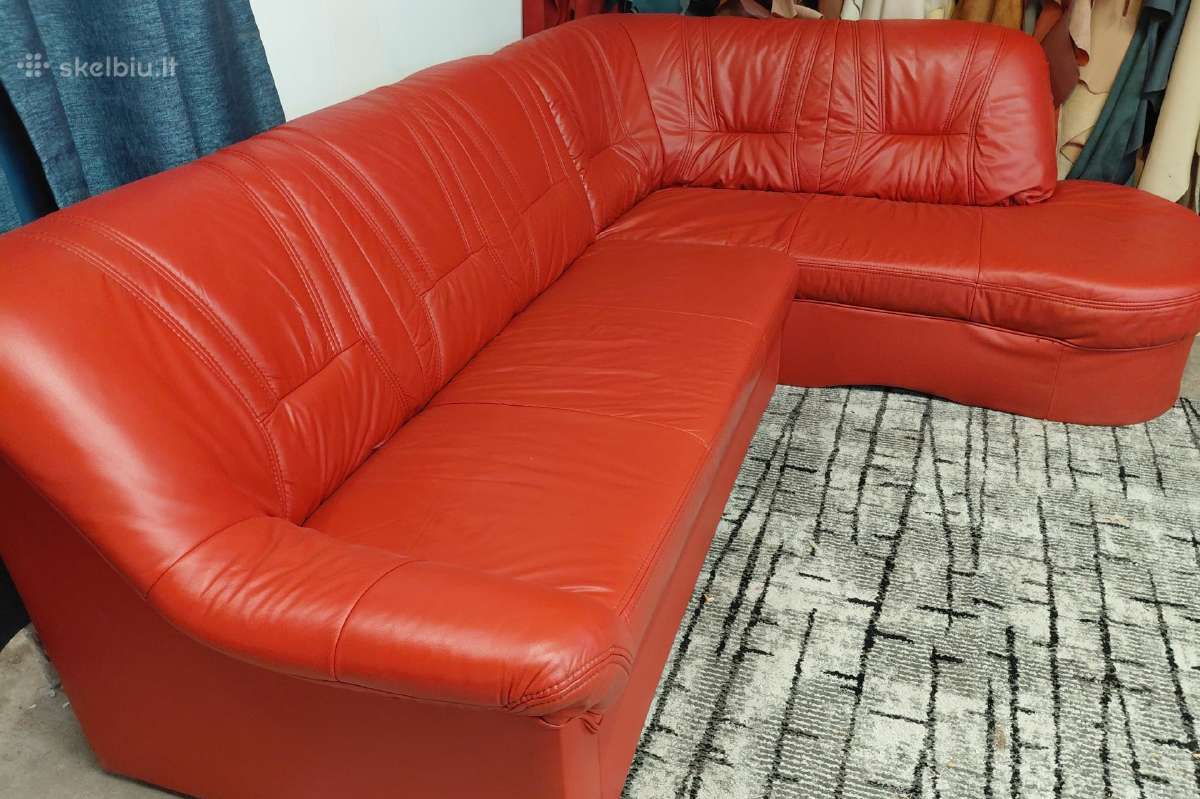 Naturalios odos kampas sofa lova - nuotraukos Nr. 2