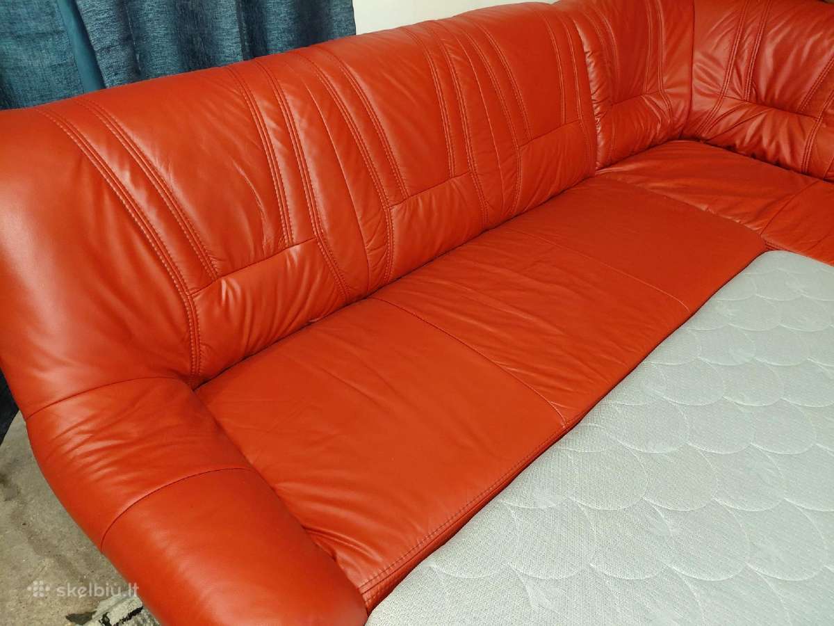 Naturalios odos kampas sofa lova - nuotraukos Nr. 4