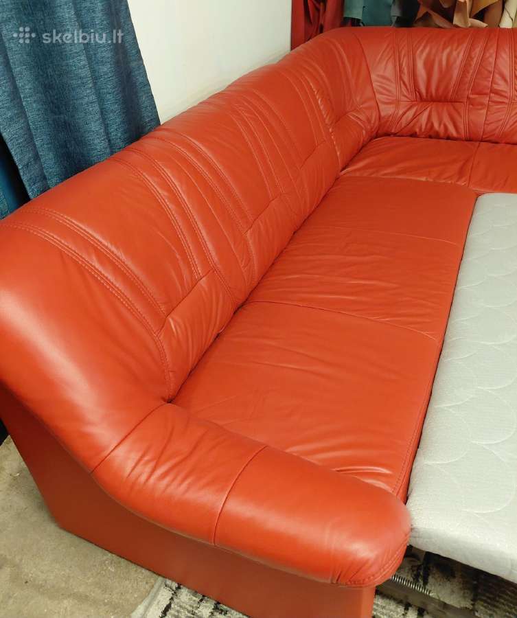 Naturalios odos kampas sofa lova - nuotraukos Nr. 5
