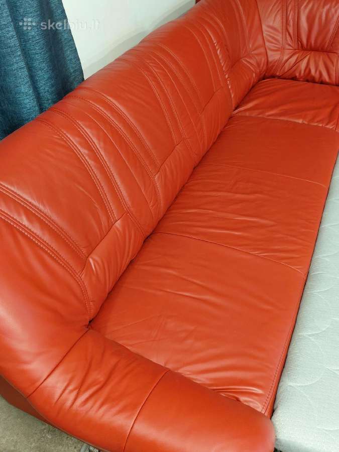 Naturalios odos kampas sofa lova - nuotraukos Nr. 6