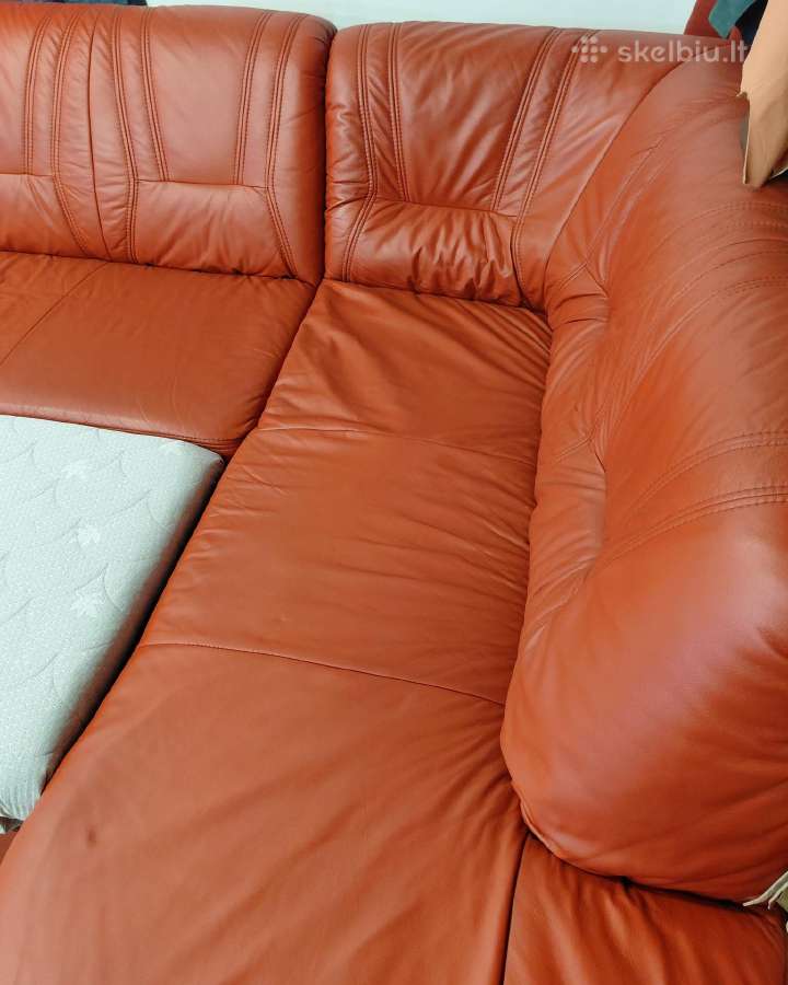 Naturalios odos kampas sofa lova - nuotraukos Nr. 8