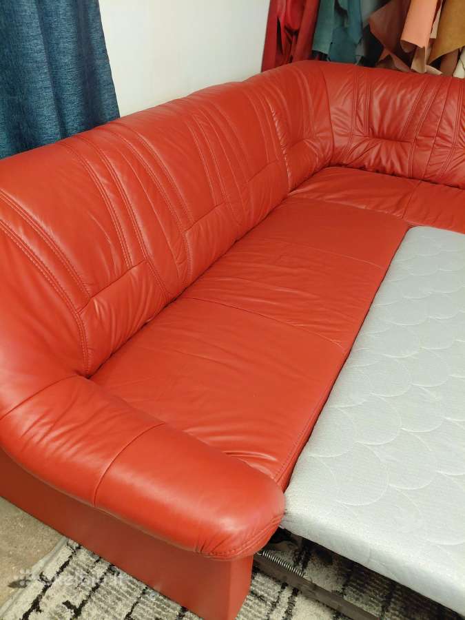 Naturalios odos kampas sofa lova - nuotraukos Nr. 10