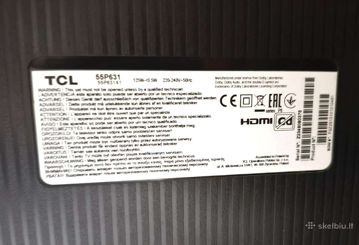 Tcl 55" 140cm Google TV - nuotraukos Nr. 16