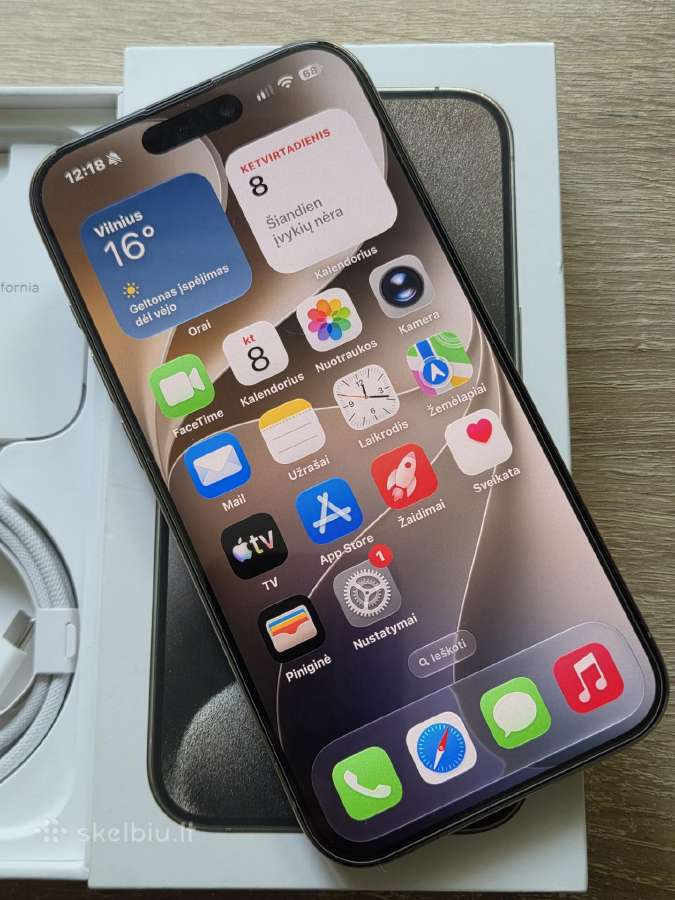 iPhone 15 pro 128gb natural titanium - nuotraukos Nr. 2