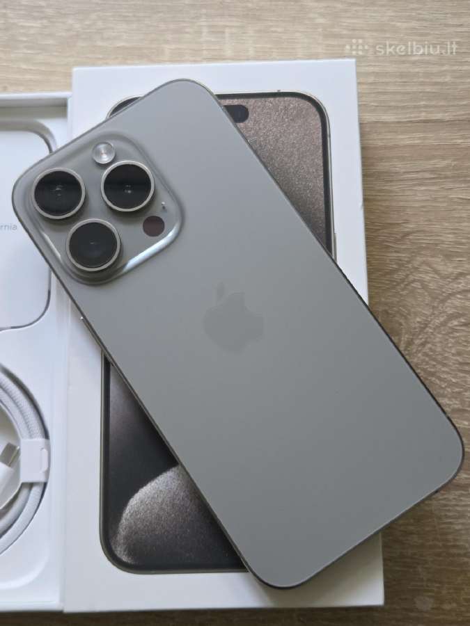 iPhone 15 pro 128gb natural titanium - nuotraukos Nr. 3