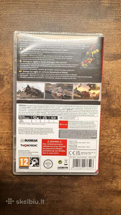 Parduodu Wreckfest žaidimą skirtą Nintendo Switch - nuotraukos Nr. 2