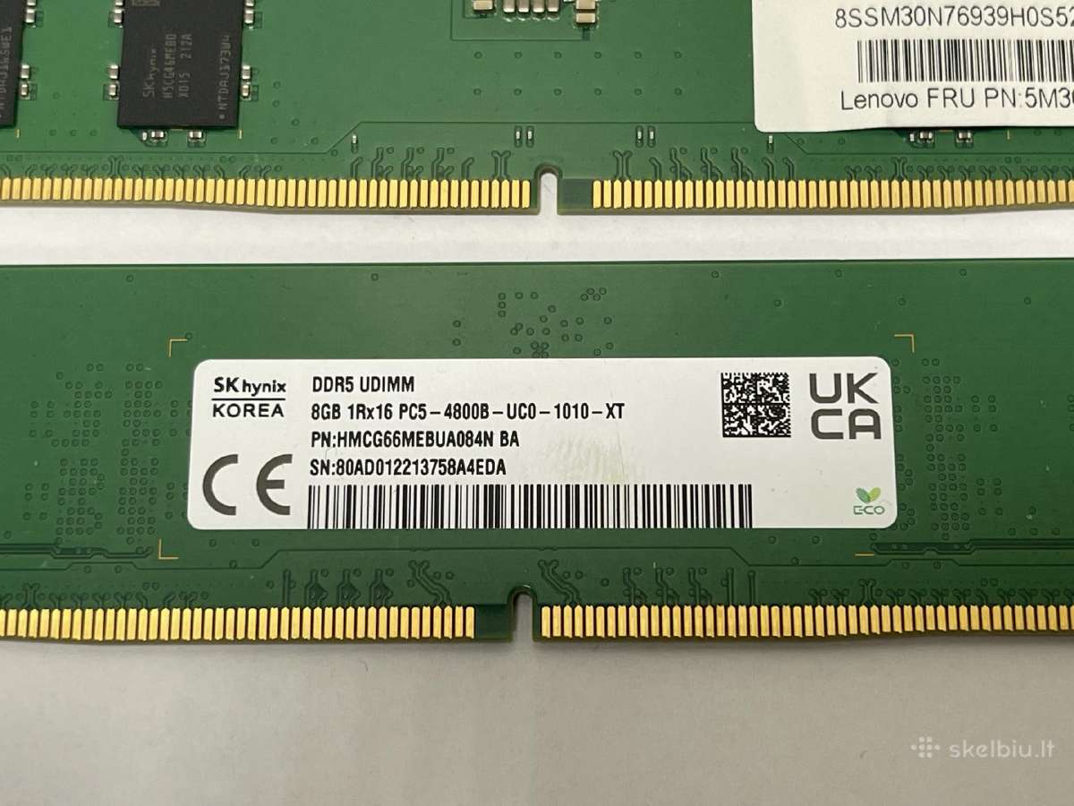 16gb (2x8gb) Ddr5 4800b Skhynix su garantija - nuotraukos Nr. 2