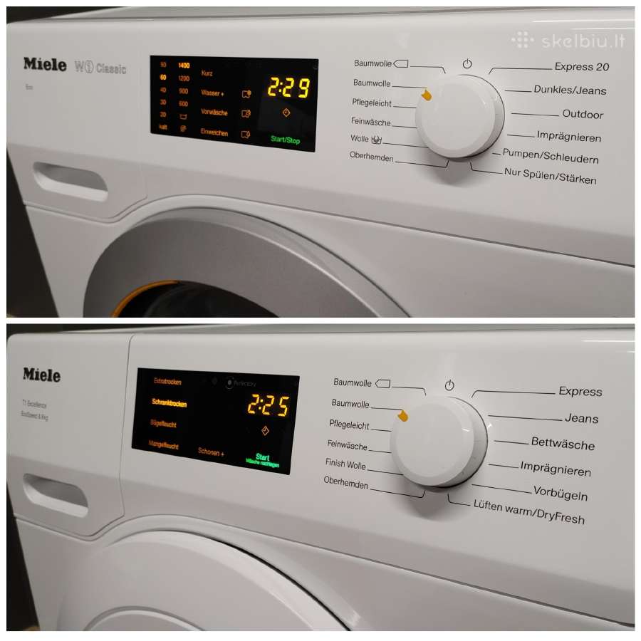 Miele W1 ir T1 Classic Eco komplektas 8kg A+++ - nuotraukos Nr. 2