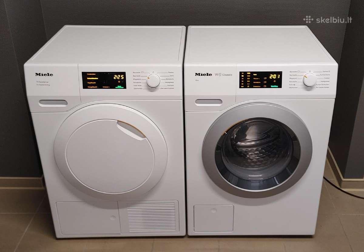 Miele W1 ir T1 Classic Eco komplektas 8kg A+++ - nuotraukos Nr. 3