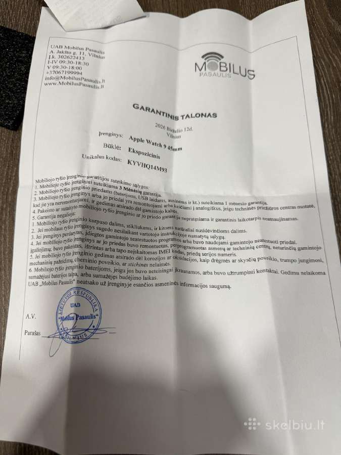 Apple Watch 9 45mm GPS +Lte - nuotraukos Nr. 4