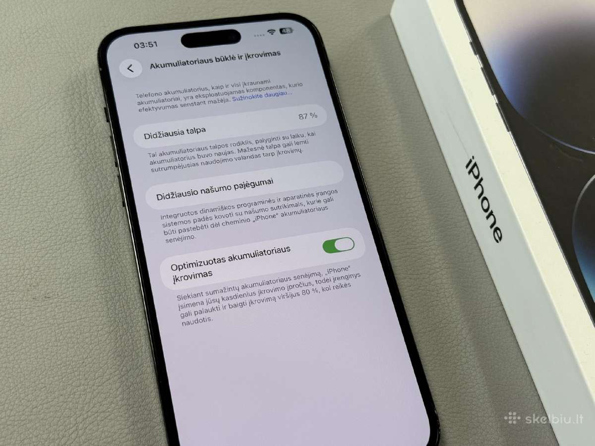 iPhone 14 Pro Max net su 512gb - nuotraukos Nr. 3