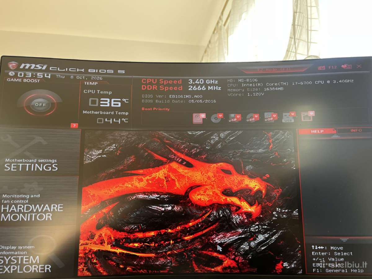 Tvarkingas stacionarus Pc i7-6700 16gb RAM gtx 970 - nuotraukos Nr. 8
