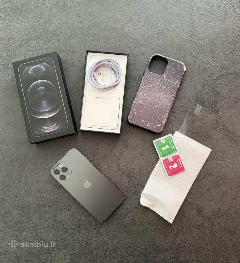 iPhone 12 Pro, Graphite, 128gb su dėžute ir dėklu - nuotraukos Nr. 13