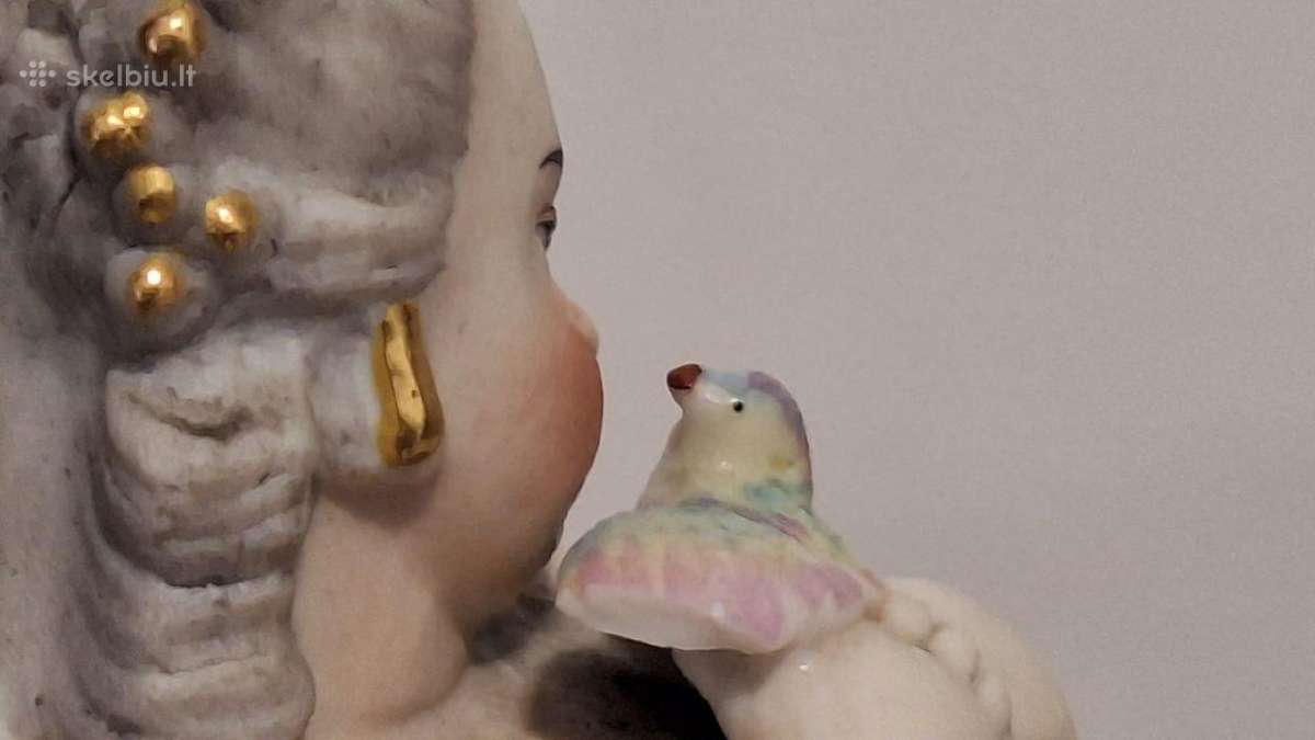 Antikinė porcelianinė statulėlė. - nuotraukos Nr. 9