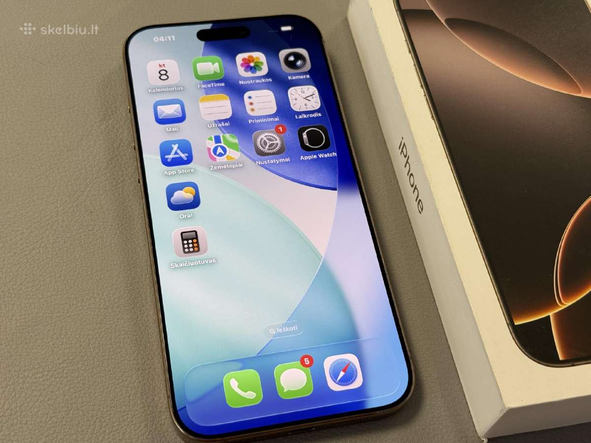 iPhone 16 Pro Max 256gb su baterija 90 - nuotraukos Nr. 6