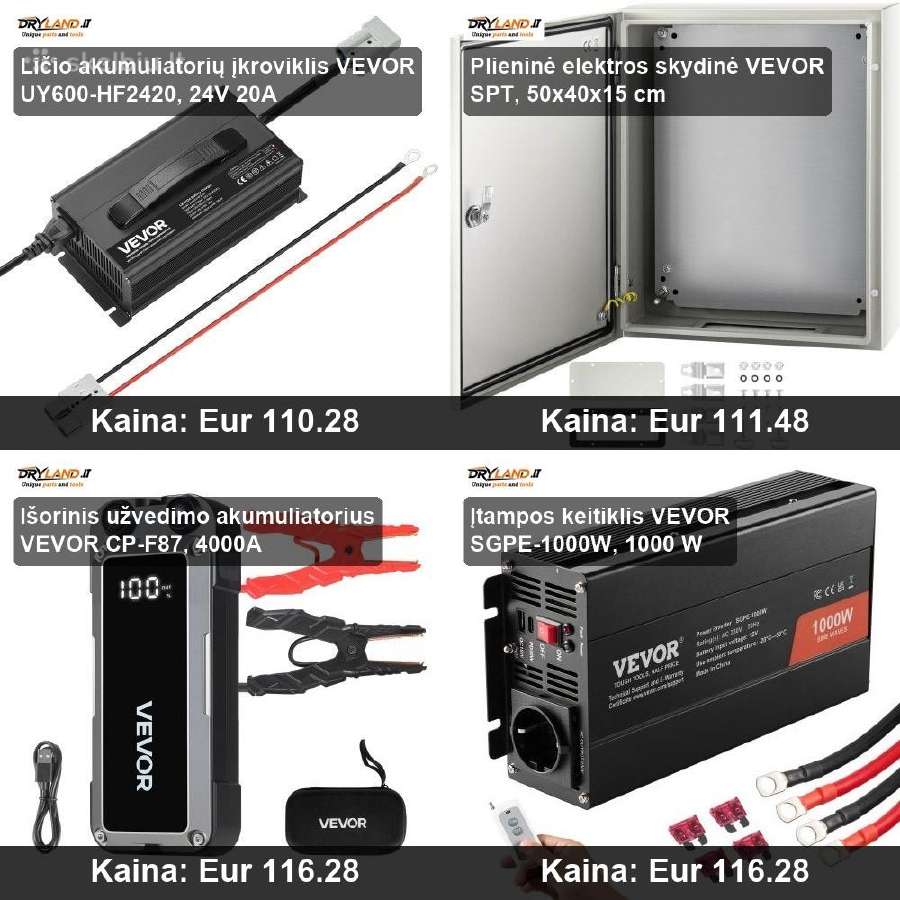 Elektros įranga: skydai, įkrovikliai - nuotraukos Nr. 20