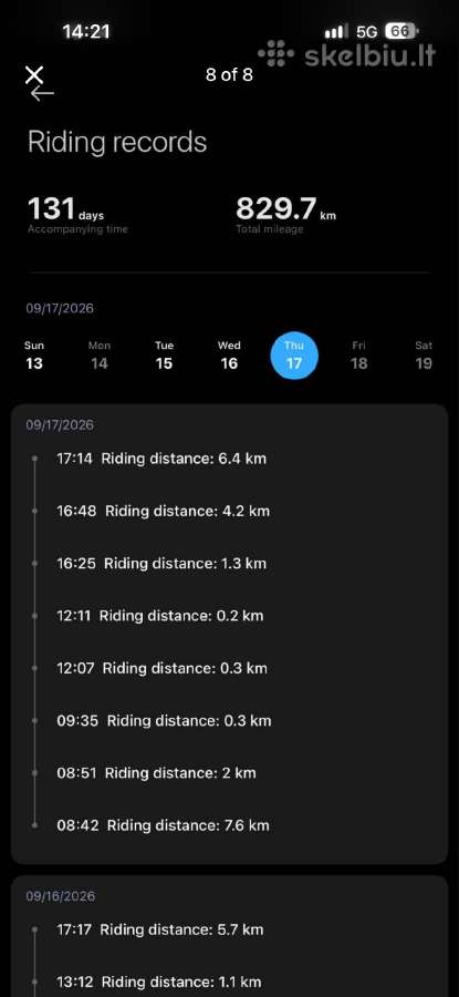 Xiaomi Electric Scooter 6 (2026 m.) 100% baterija - nuotraukos Nr. 8