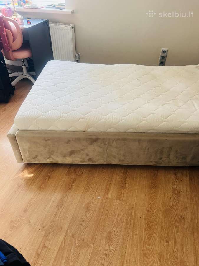 Viengulė lova 120 200 cm su čiužiniu - nuotraukos Nr. 6