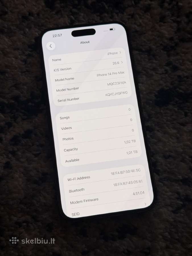 iPhone 14 Pro Max 1tb - nuotraukos Nr. 7