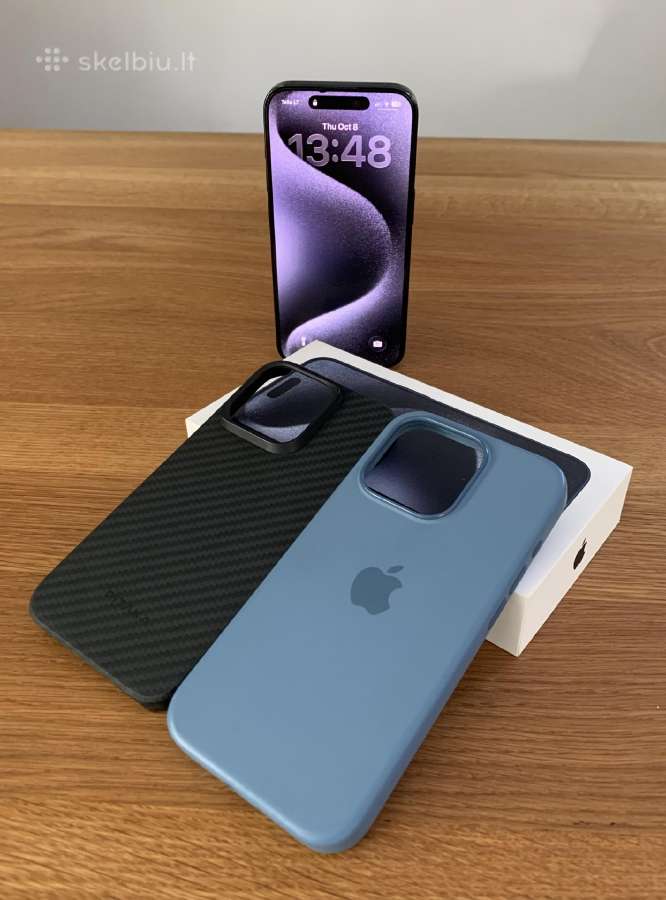 iPhone 15 Pro 256gb Blue Titanium + Pitaka/apple - nuotraukos Nr. 3