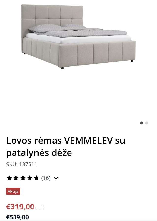 Lovos rėmas su daiktadėže - nuotraukos Nr. 4