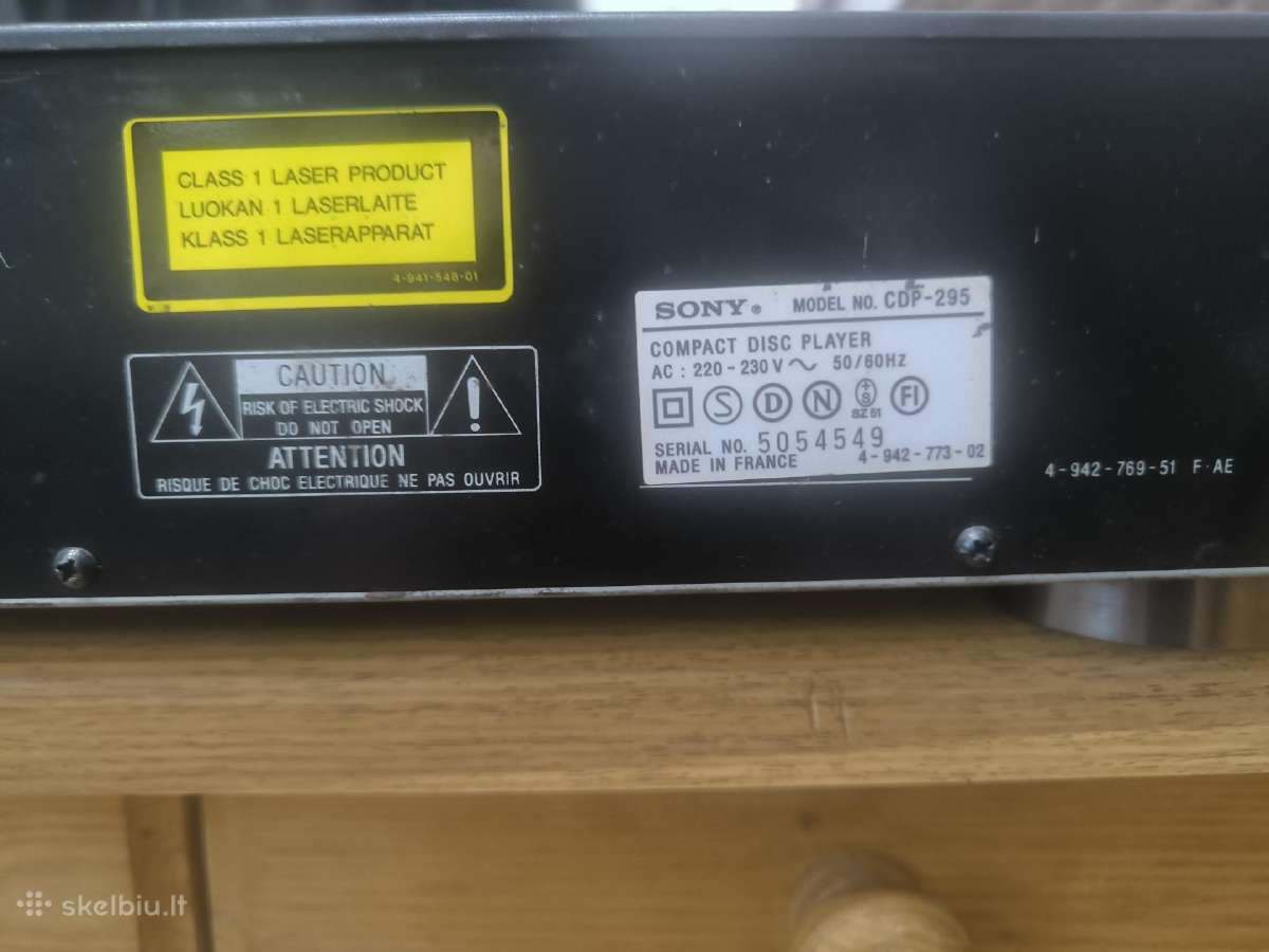 CD grotuvas Sony Cdp-295 - nuotraukos Nr. 4